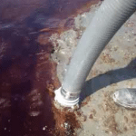 Oil Cleanup from BP spill with Vac-Tron Slurry Vac (SV) Unit