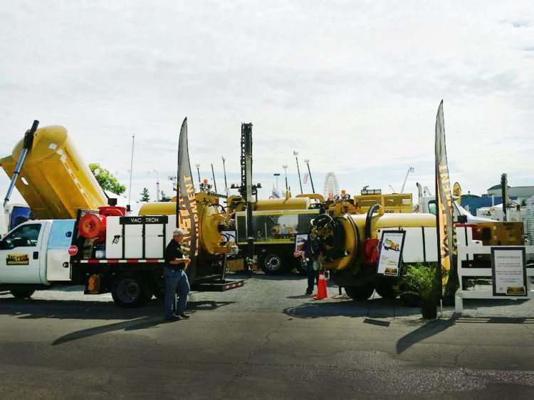 Vac-Tron Equipment setup at ICUEE 2015 Vacuum Excavation with Air and Hydro