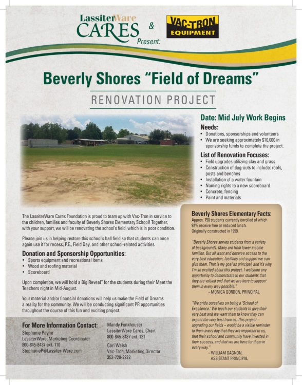 Beverly Shores FOD Project Flyer